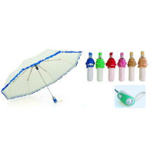 Heart-Print&Skirt Compact Automatic Umbrellas (YS-3FA22083380R)